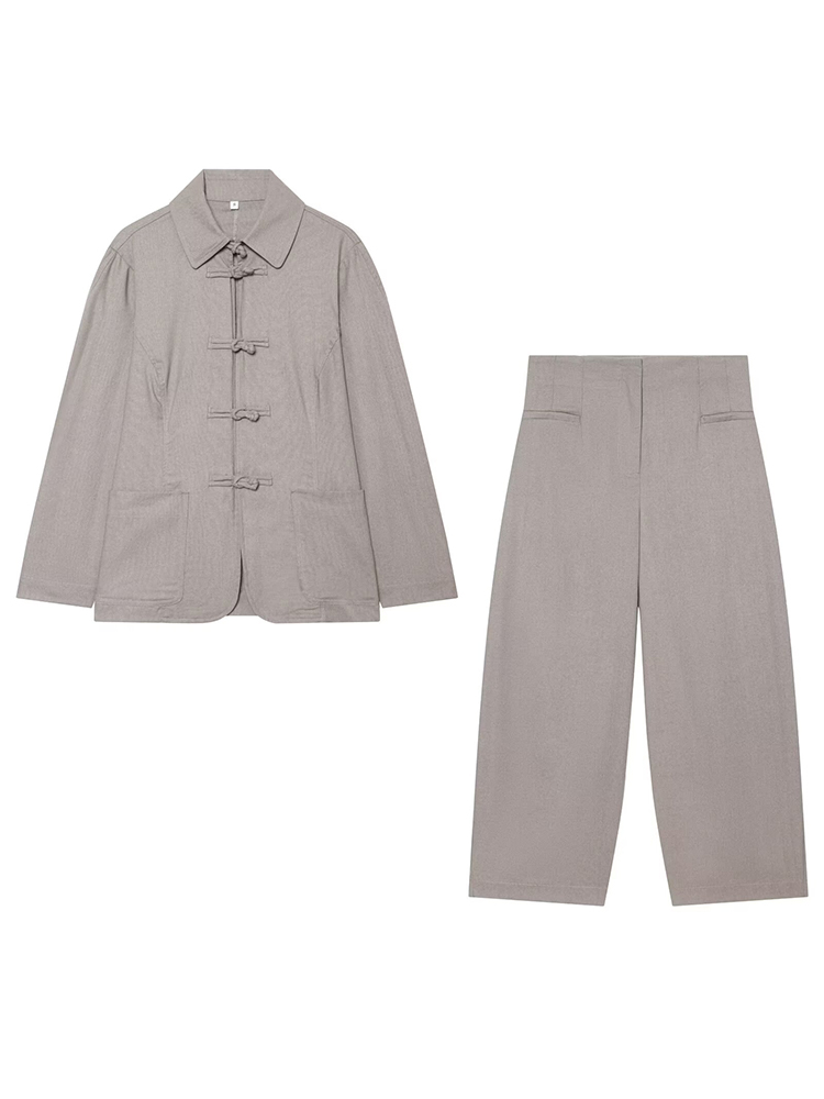 Conjunto de Chaqueta y Pantalo - Linen Pant Wide reseña y precio