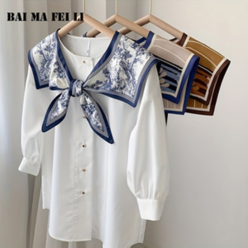 Pañuelo de Seda Versátil para  - Blouse Off Shoulder reseña y precio