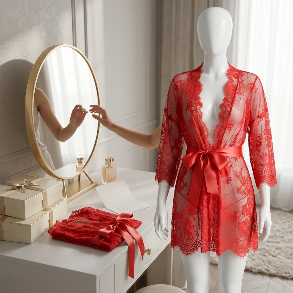 Bata de lencería de encaje flo - Kimono Sheer Floral reseña y precio